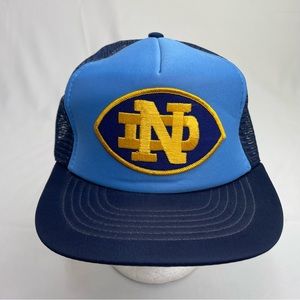 RARE Vintage Notre Dame Snapback Hat Cap ND Fighting Irish